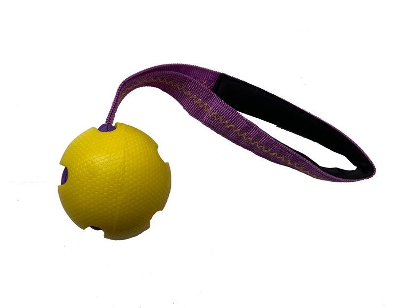 Мяч резиновый 7см, с ручкой от магазина dog22.ru 